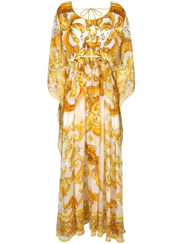 Dolce & Gabbana Majolica-print chiffon dress