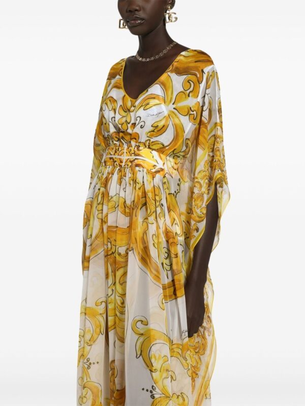 Dolce & Gabbana Majolica-print chiffon dress - Image 2