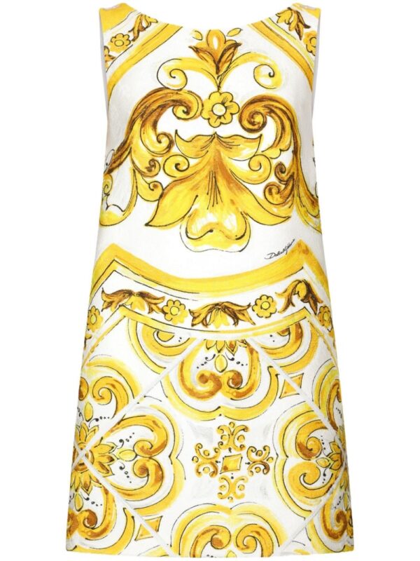 Dolce & Gabbana Majolica-print silk minidress