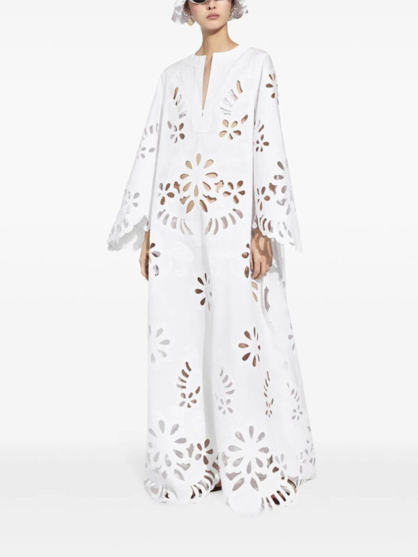 Dolce & Gabbana  cut-out cotton kaftan dress - Image 3
