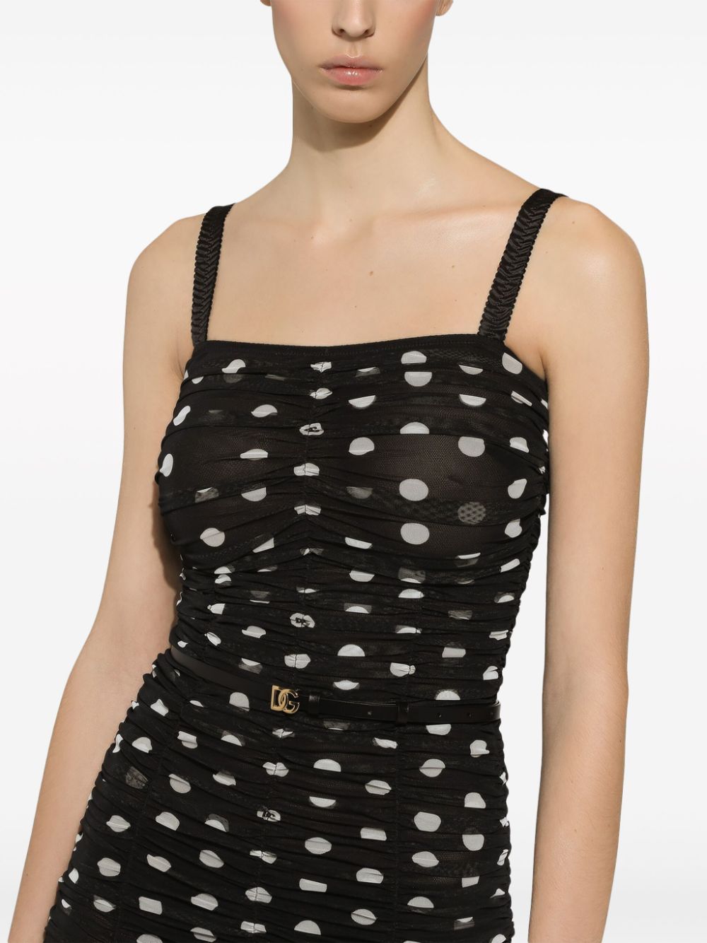Dolce & Gabbana polka-dot tulle midi dress - Image 5