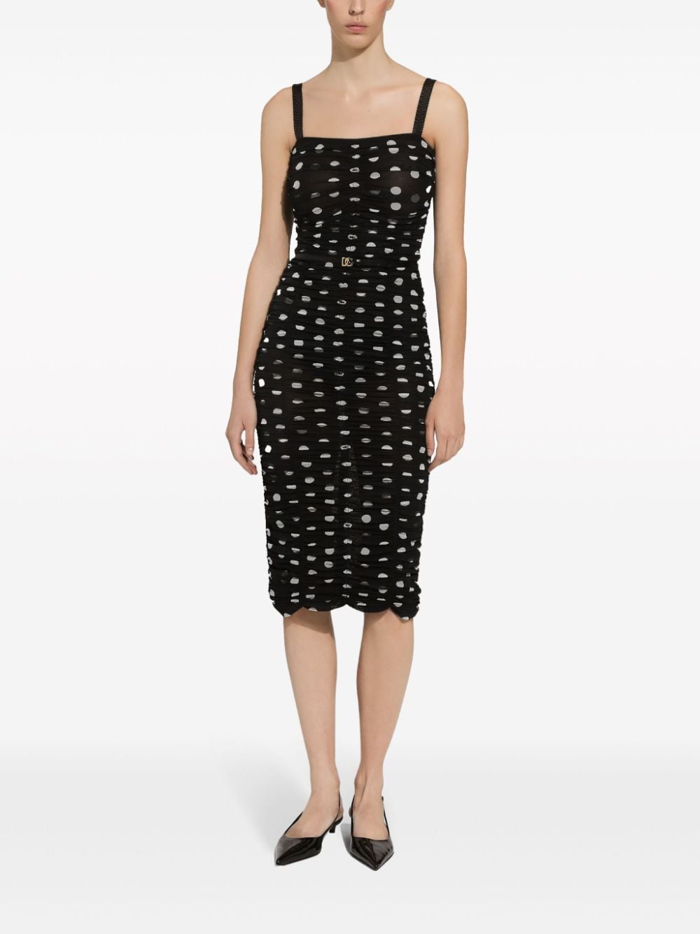 Dolce & Gabbana polka-dot tulle midi dress - Image 2