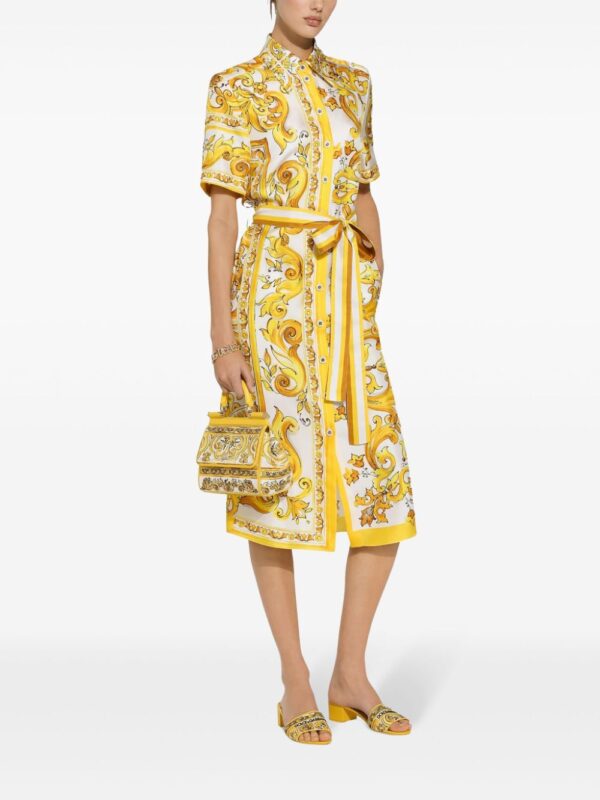 Dolce & Gabbana Majolica-print silk midi dress - Image 2