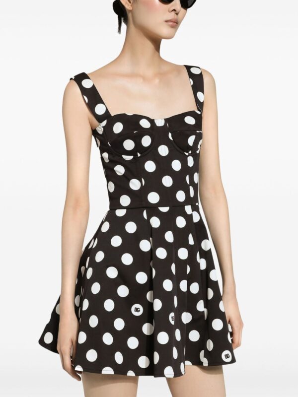 Dolce & Gabbana polka-dot corset minidress - Image 4
