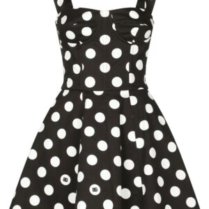 Dolce & Gabbana polka-dot corset minidress