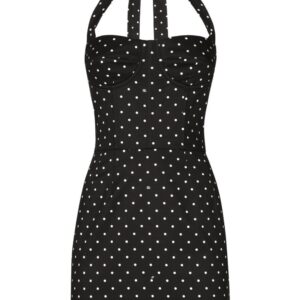 Dolce & Gabbana polka-dot corset minidress