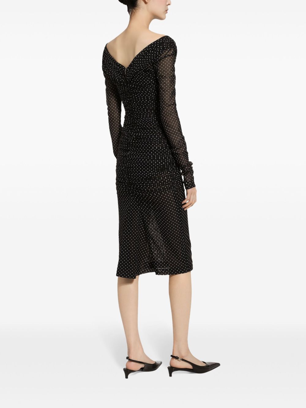 Dolce & Gabbana polka-dot tulle midi dress - Image 5