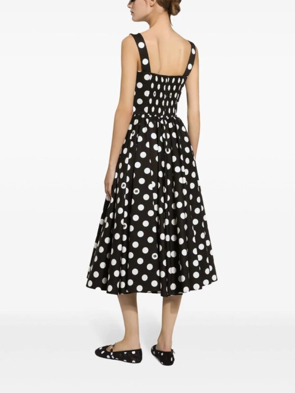 Dolce & Gabbana  polka-dot corset midi dress - Image 4