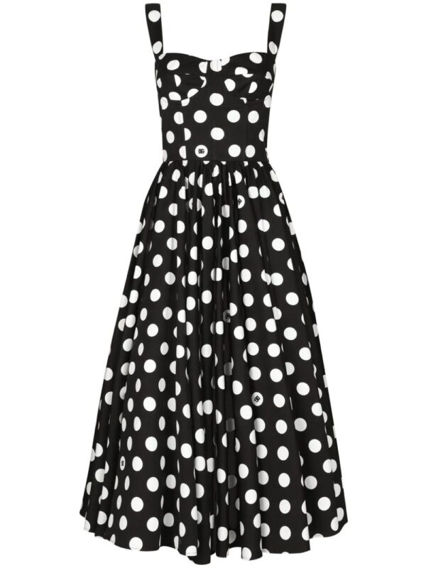 Dolce & Gabbana  polka-dot corset midi dress