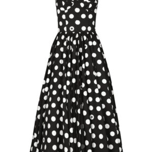Dolce & Gabbana  polka-dot corset midi dress