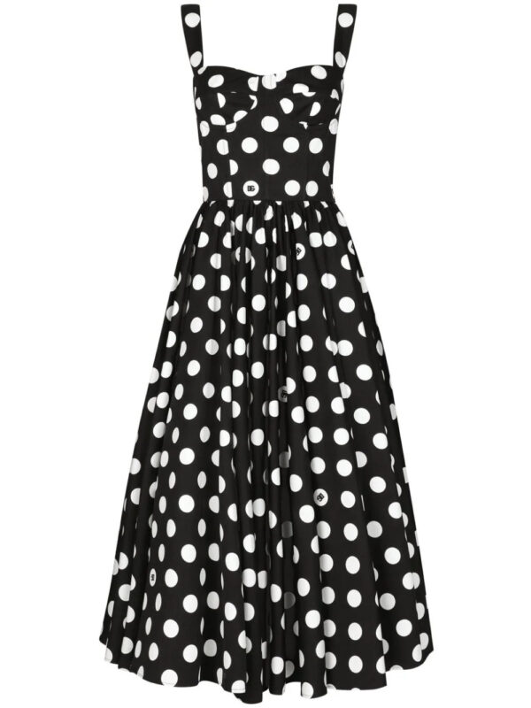 Dolce & Gabbana  polka-dot corset midi dress
