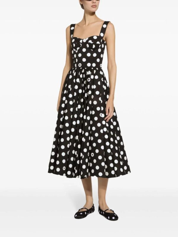 Dolce & Gabbana  polka-dot corset midi dress - Image 3