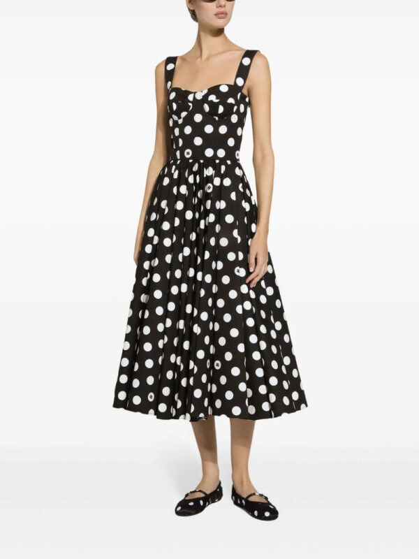 Dolce & Gabbana  polka-dot corset midi dress - Image 3