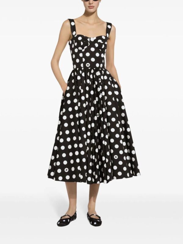 Dolce & Gabbana  polka-dot corset midi dress - Image 2