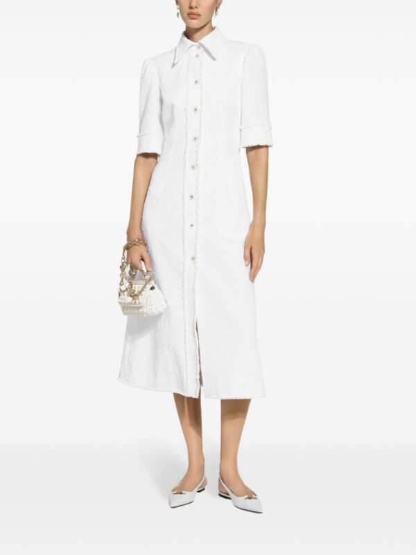 Dolce & Gabbana tweed midi shirtdress - Image 3