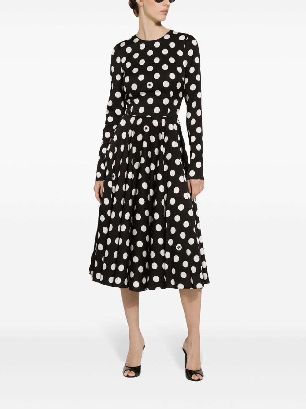 Dolce & Gabbana polka-dot midi dress - Image 5