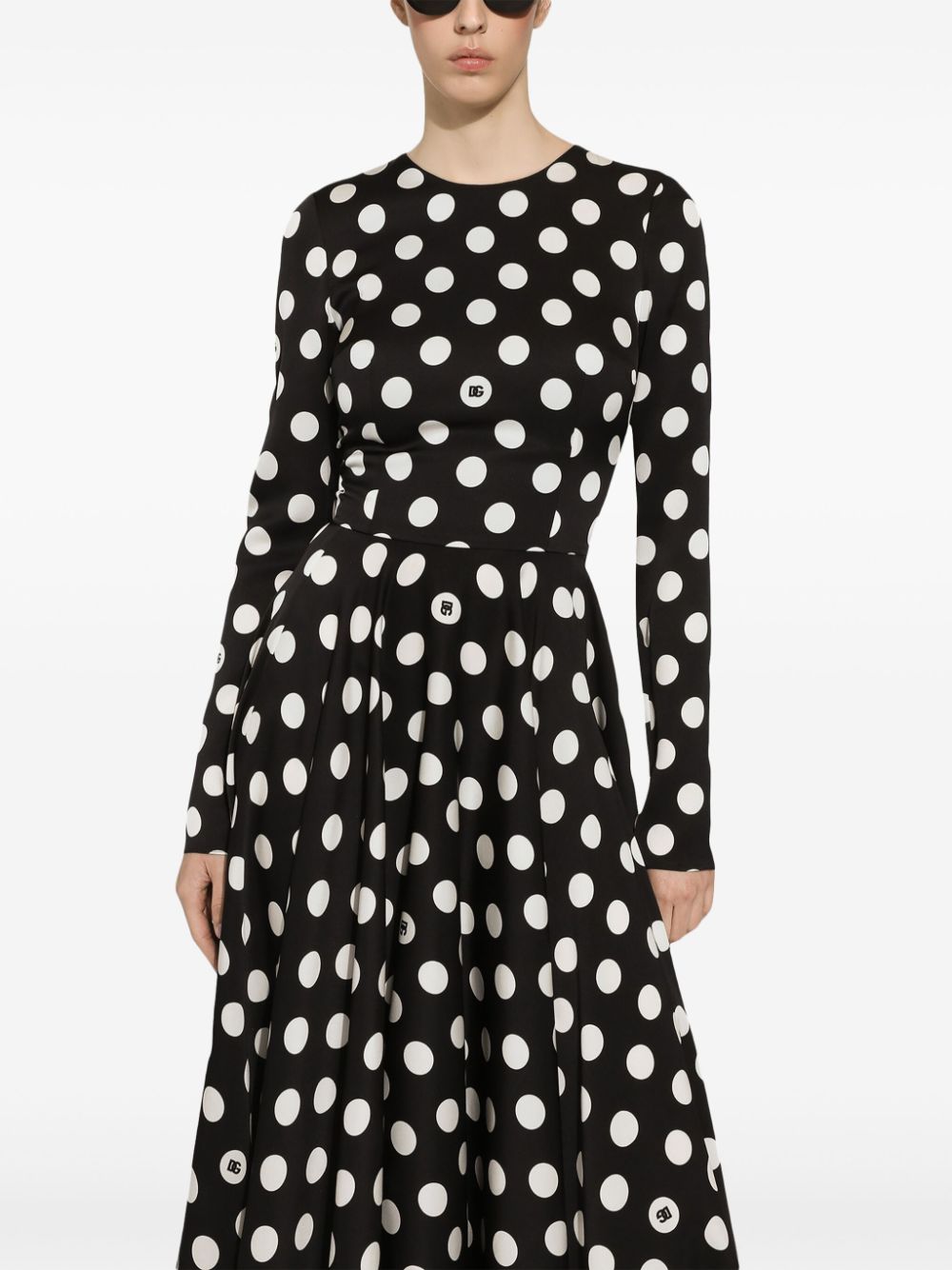 Dolce & Gabbana polka-dot midi dress - Image 4