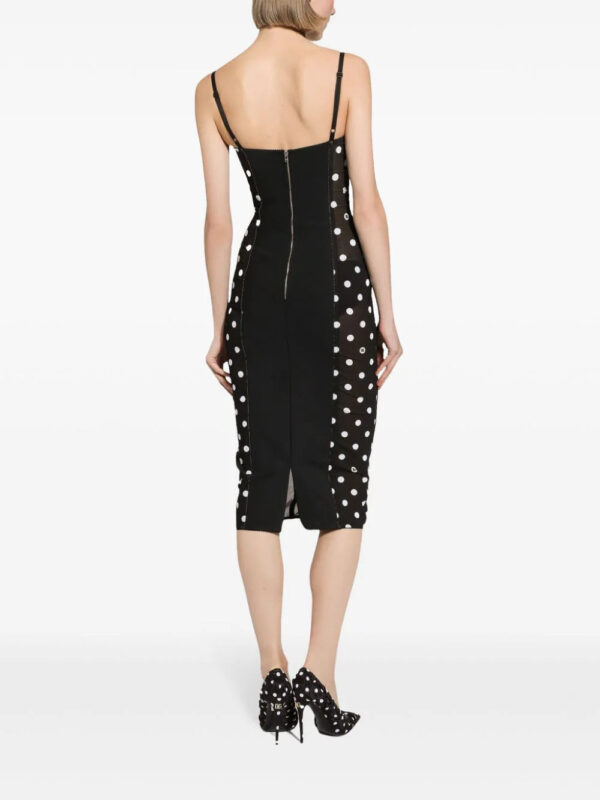 Dolce & Gabbana  polka-dot corset midi dress - Image 4