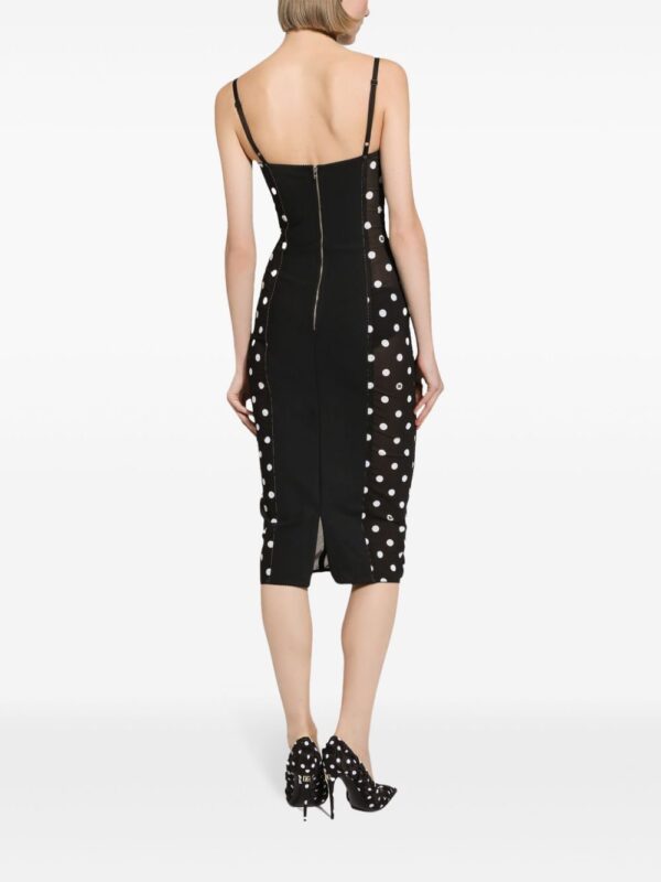 Dolce & Gabbana polka-dot corset midi dress - Image 4