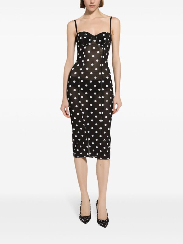 Dolce & Gabbana polka-dot corset midi dress - Image 2