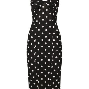 Dolce & Gabbana  polka-dot corset midi dress