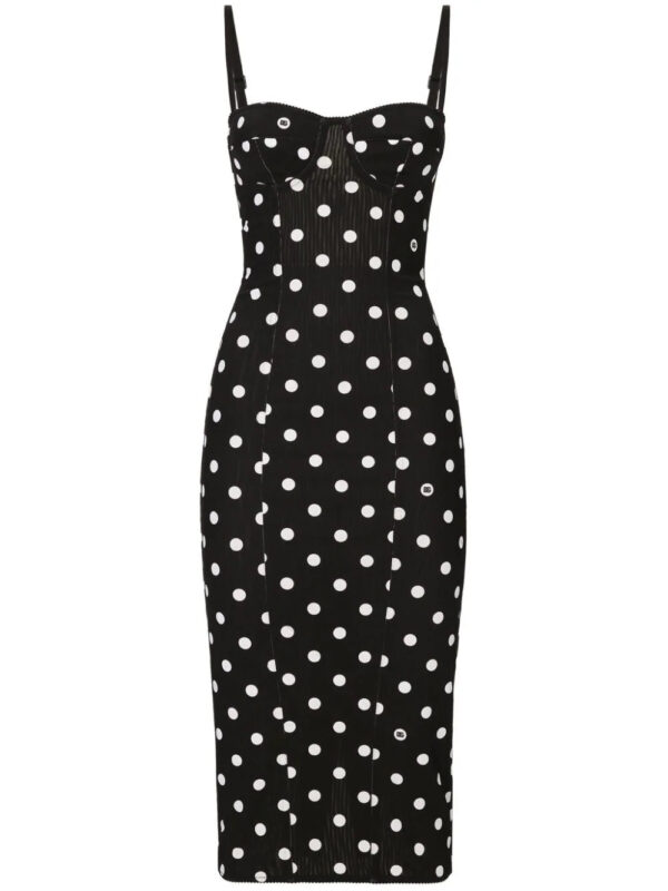 Dolce & Gabbana  polka-dot corset midi dress