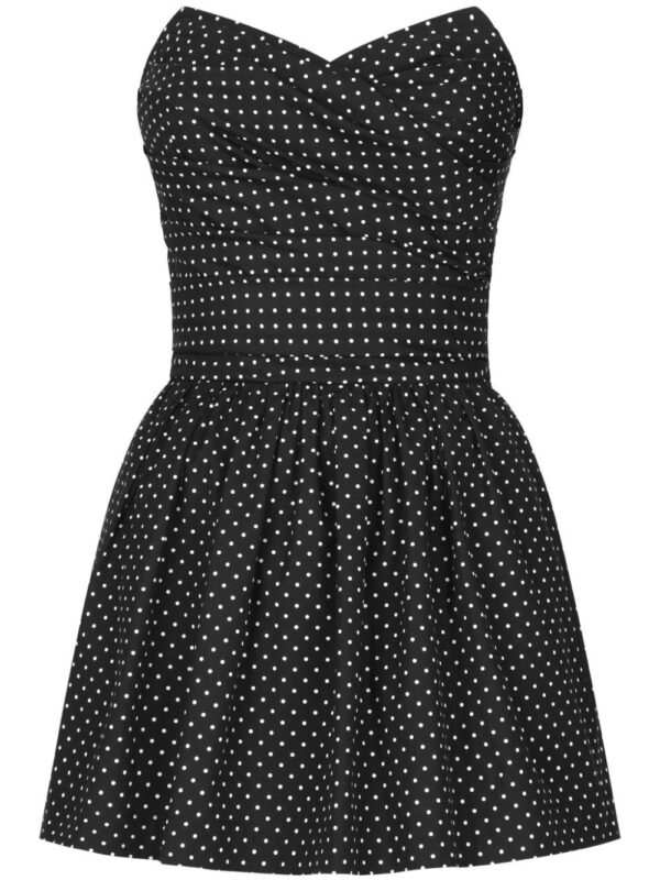 Dolce & Gabbana polka-dot bustier minidress