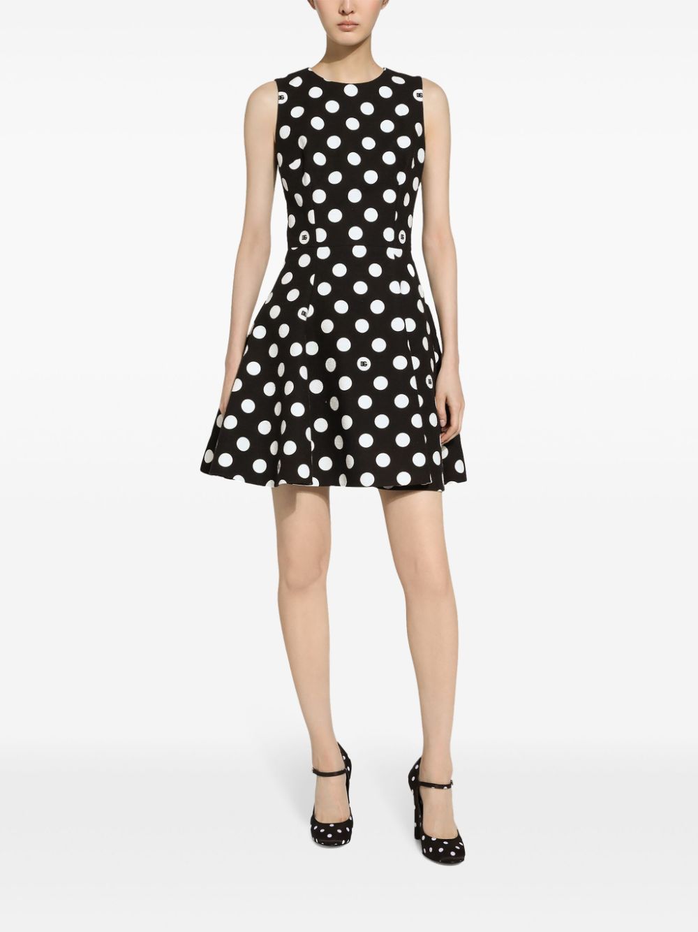 Dolce & Gabbana polka-dot cotton minidress - Image 2