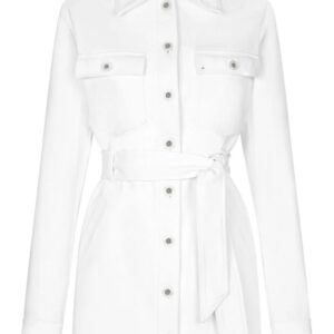 Dolce & Gabbana long belted denim jacket