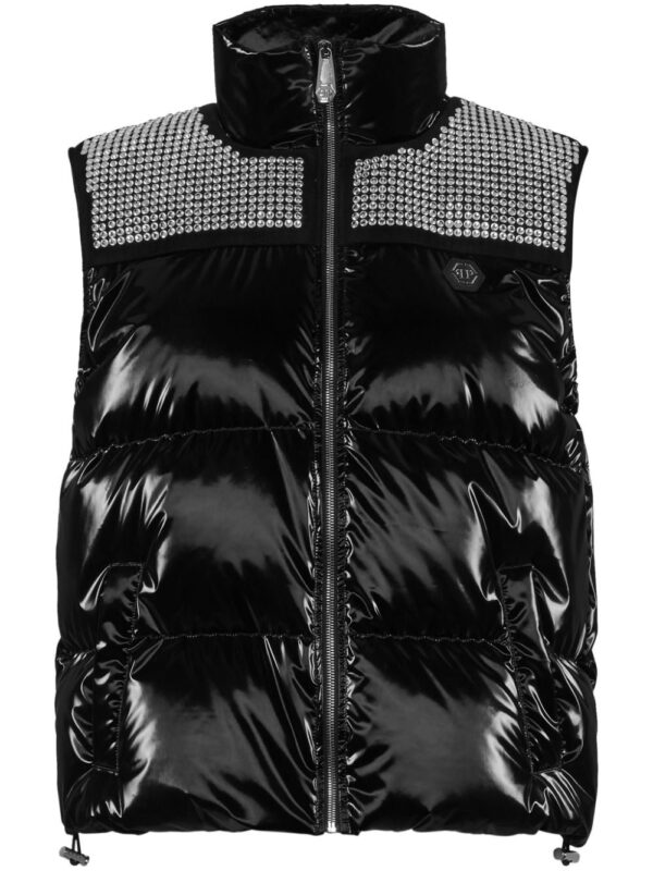 Philipp Plein  crystal-embellished padded gilet