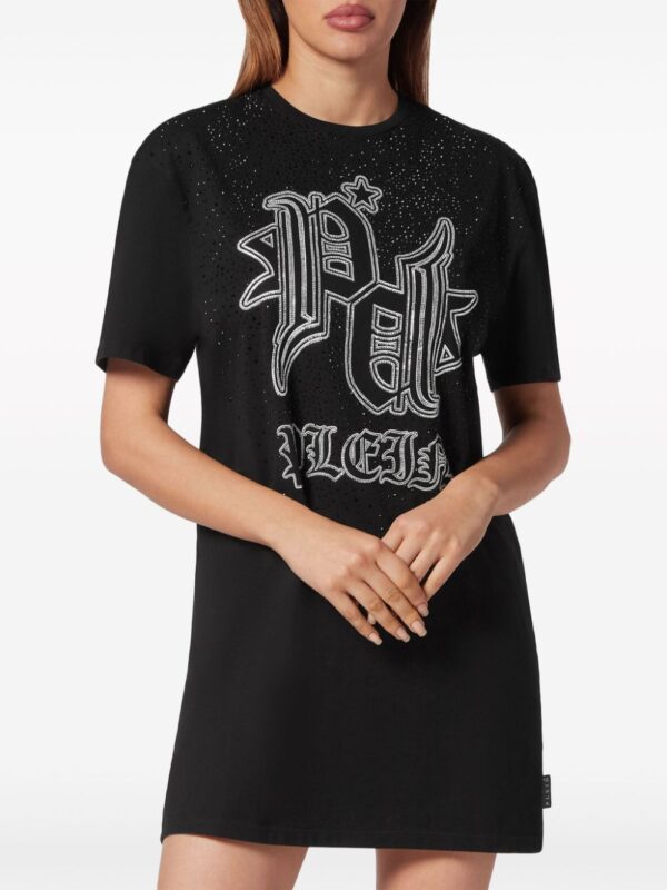 Philipp Plein crystal embellished logo dress - Image 2