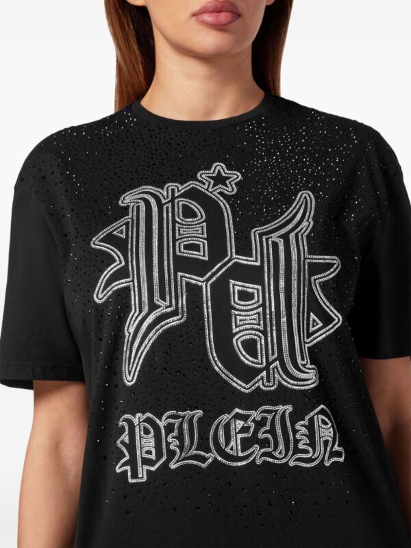 Philipp Plein crystal embellished logo dress - Image 4