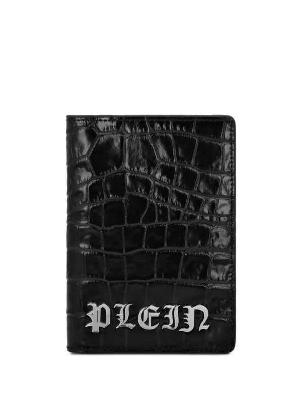 Philipp Plein Gothic Plein crocodile-embossed passport cover