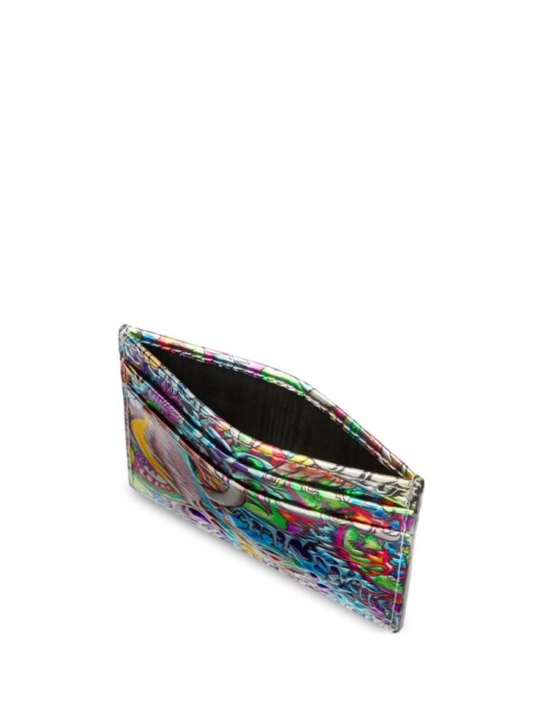 Philipp Plein Tattoo-print leather cardholder - Image 2