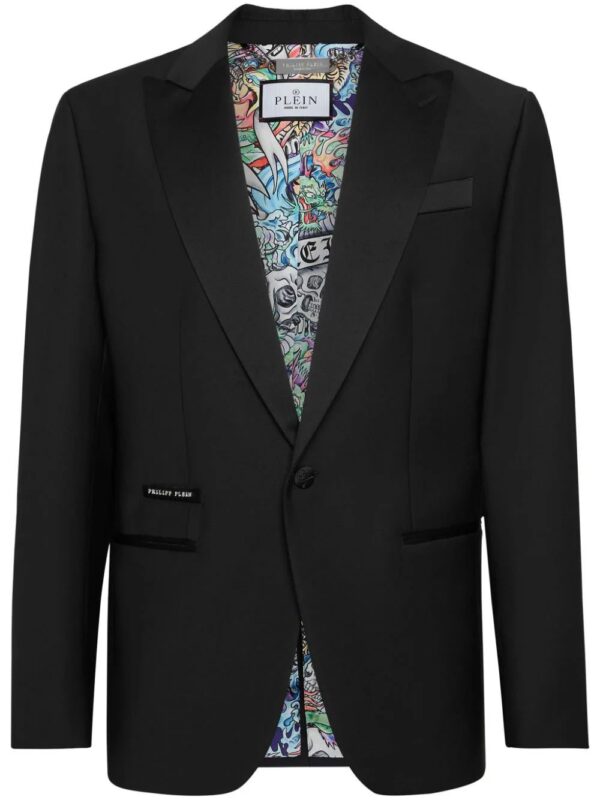Philipp Plein  beaded peak-lapel blazer