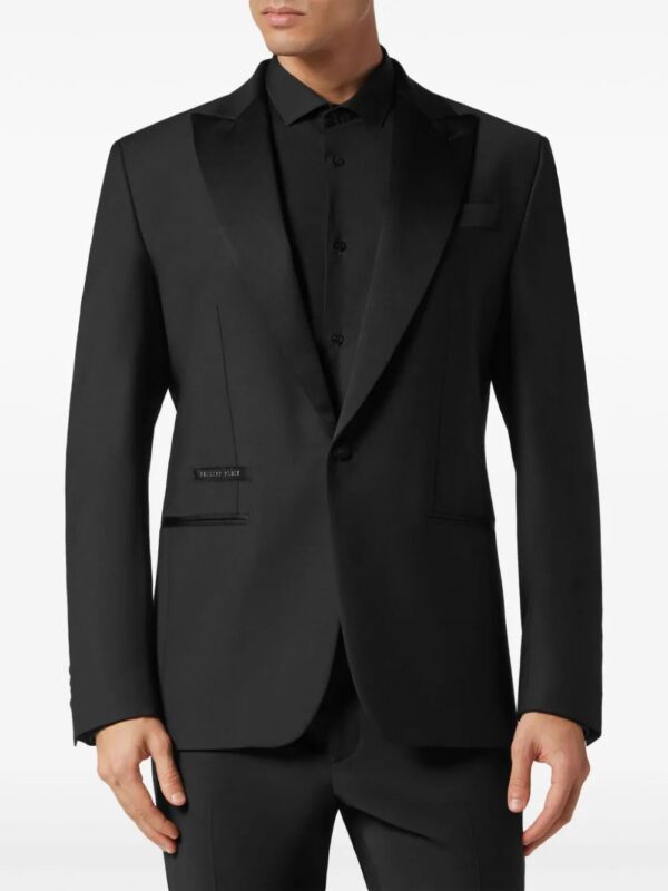 Philipp Plein  beaded peak-lapel blazer - Image 2