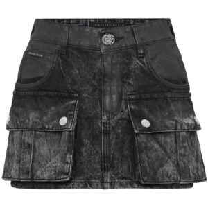 Philipp Plein  denim mini skirt