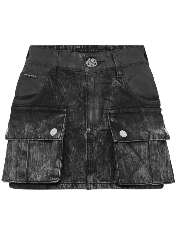 Philipp Plein  denim mini skirt