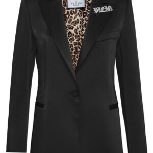 Philipp Plein  logo-embellished satin blazer