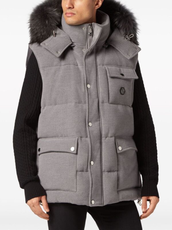 Philipp Plein  faux-fur hood padded jacket - Image 2
