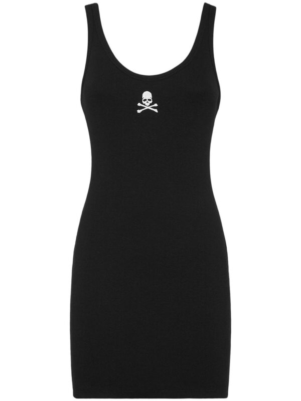 Philipp Plein Skull-embroidered tank minidress
