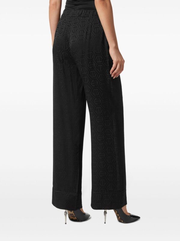 Philipp Plein  monogram-pattern wide-leg trousers - Image 3