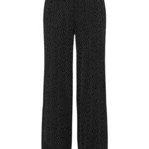 Philipp Plein  monogram-pattern wide-leg trousers