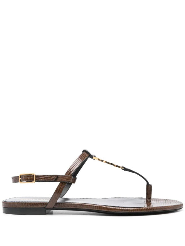 Saint Laurent  Cassandre-plaque leather sandals