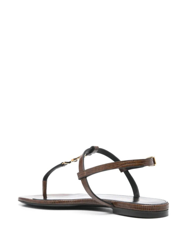 Saint Laurent  Cassandre-plaque leather sandals - Image 3