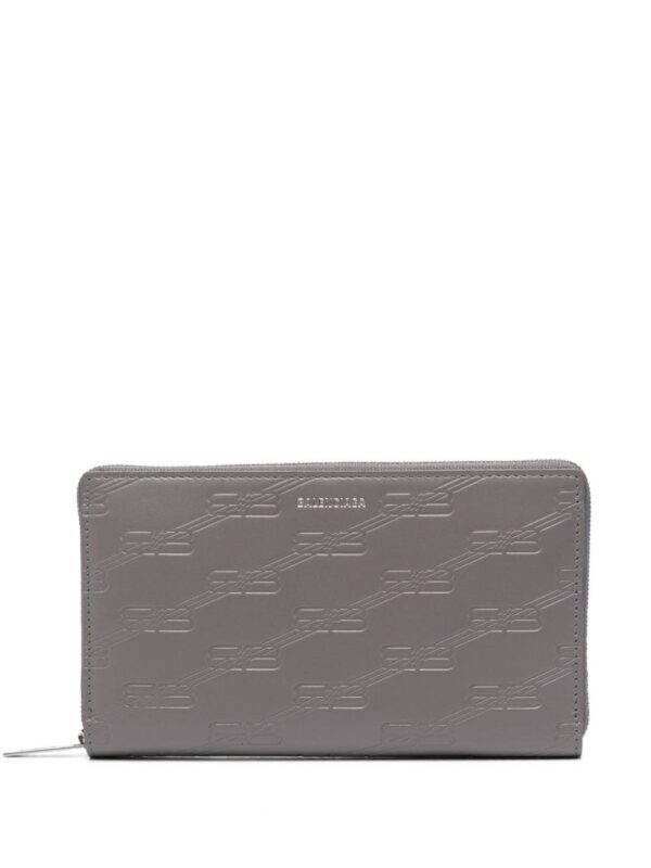 Balenciaga embossed-logo leather wallet