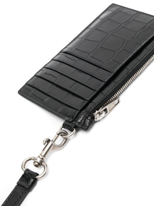 Balenciaga logo-plaque leather card holder - Image 2