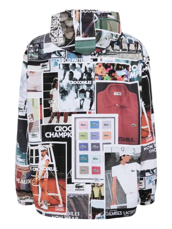 Lacoste  Heritage-print hooded jacket - Image 2