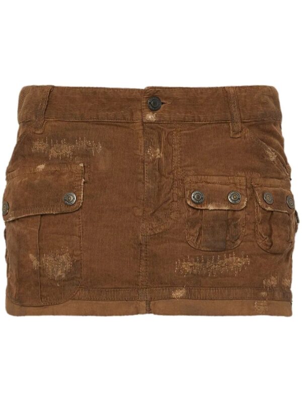 DSQUARED2  corduroy cargo mini skirt