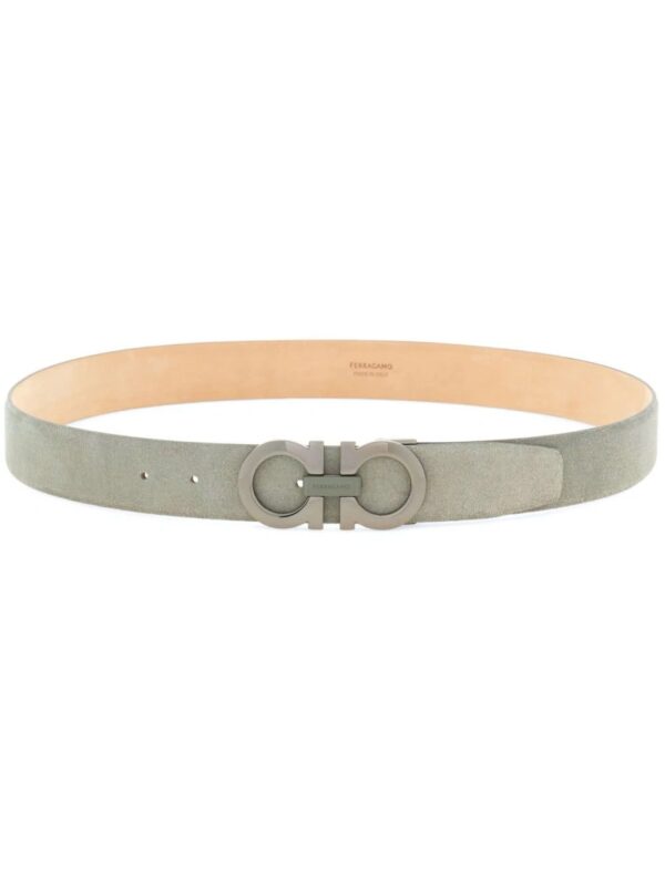 Ferragamo  Gancini buckle suede belt